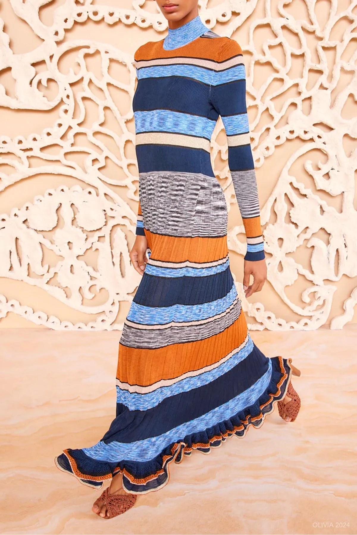 Evangeline Dress in Adriatic