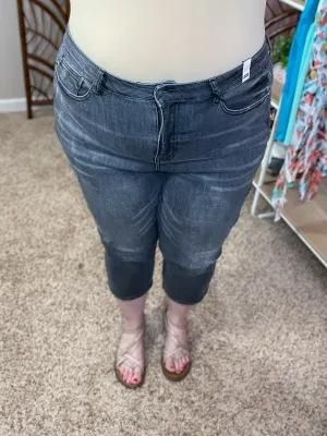 Fade to Black Capri Denim - Judy Blue - Black