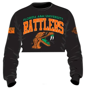 FAMU | BLACK Chenille Crop SWEATSHIRT