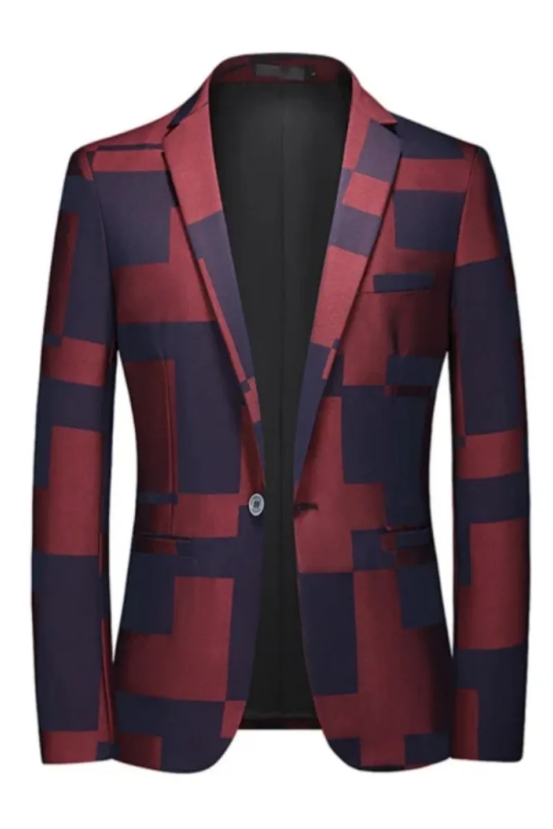 Fashion Men’s Bespoke Printing Slim Fit Blazers