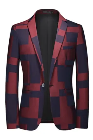 Fashion Men’s Bespoke Printing Slim Fit Blazers
