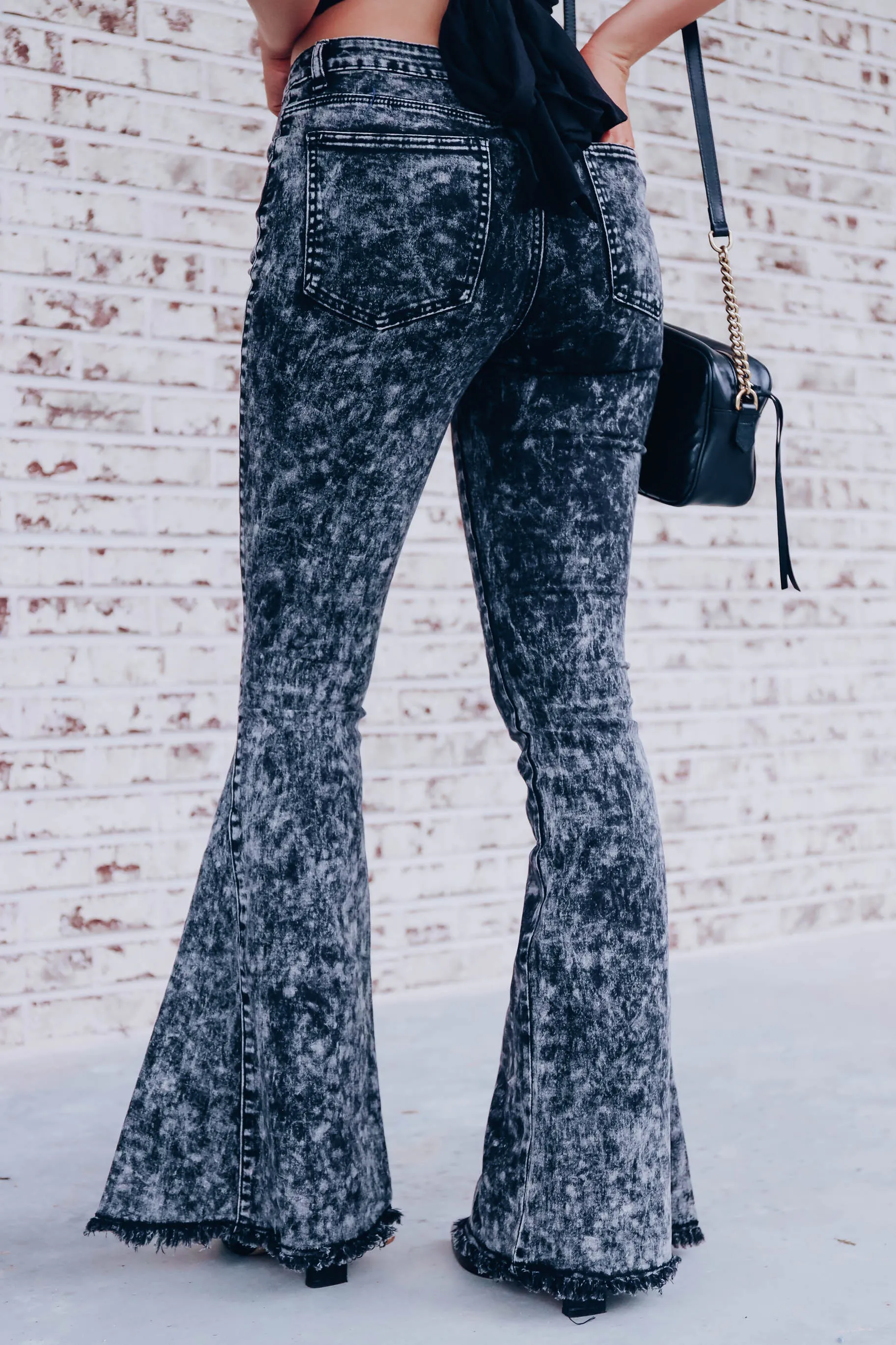 Fawcett Acid Black Bell Bottom Jeans
