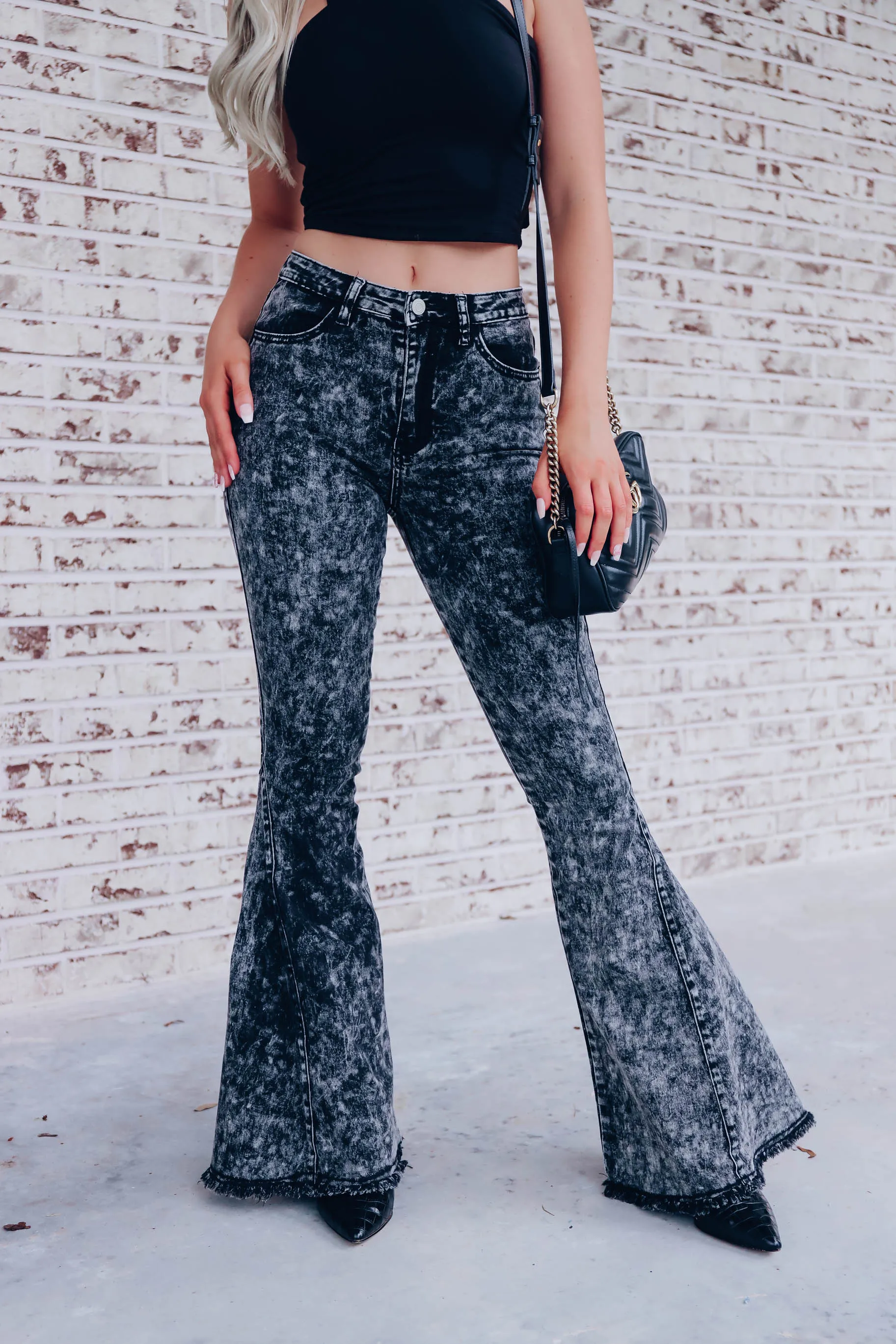 Fawcett Acid Black Bell Bottom Jeans