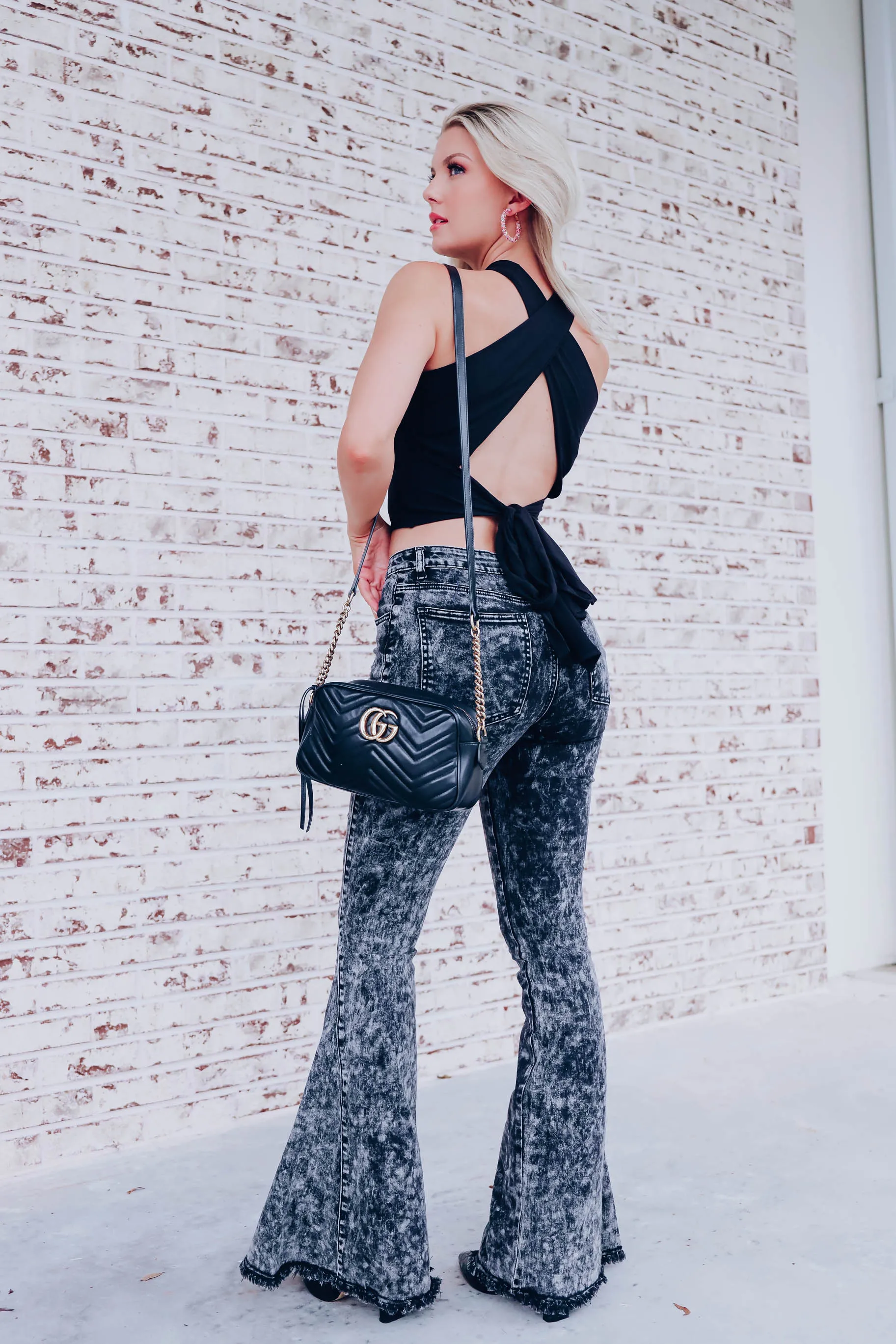 Fawcett Acid Black Bell Bottom Jeans