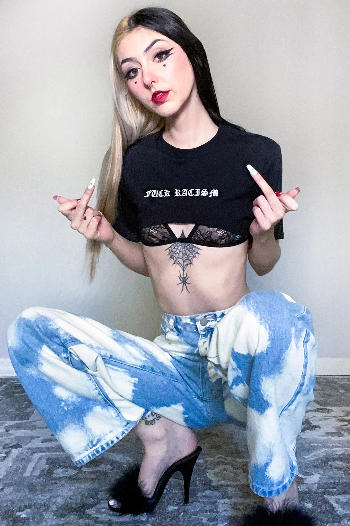 F*ck Racism Super Crop Tee