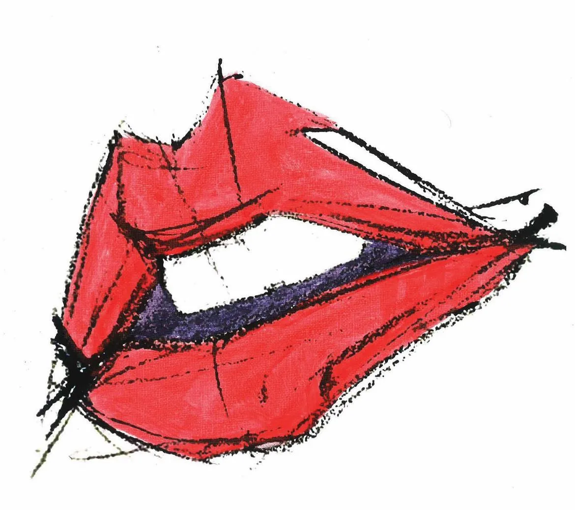 ‘Ferrari Lips’ Crop Hoodie