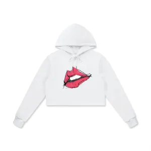 ‘Ferrari Lips’ Crop Hoodie