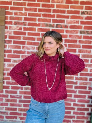 Finally Fall Sweater- Cabernet