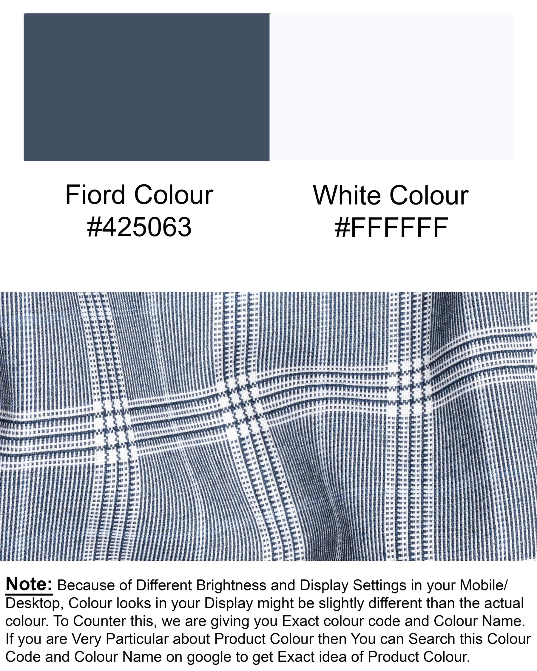 Fiord Grey Plaid Double Breasted Premium Cotton Sports Blazer