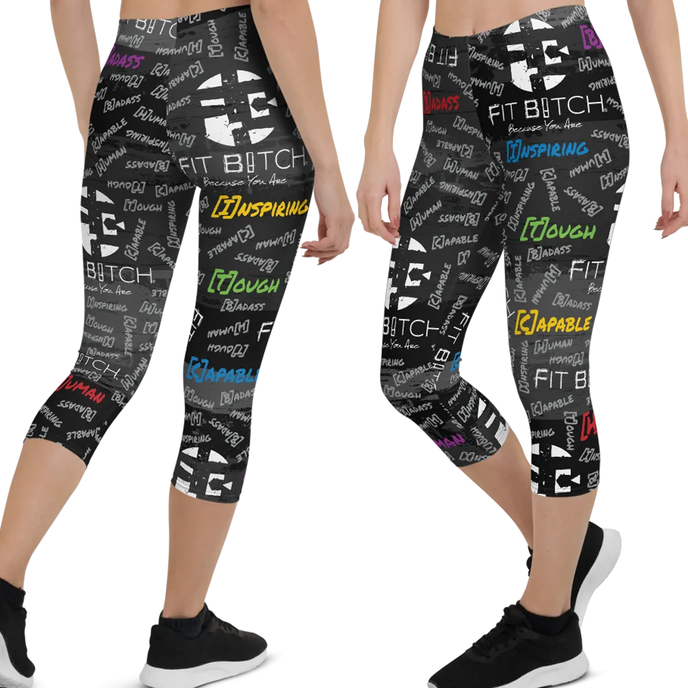 Fit Bitch - Capris - Graffiti