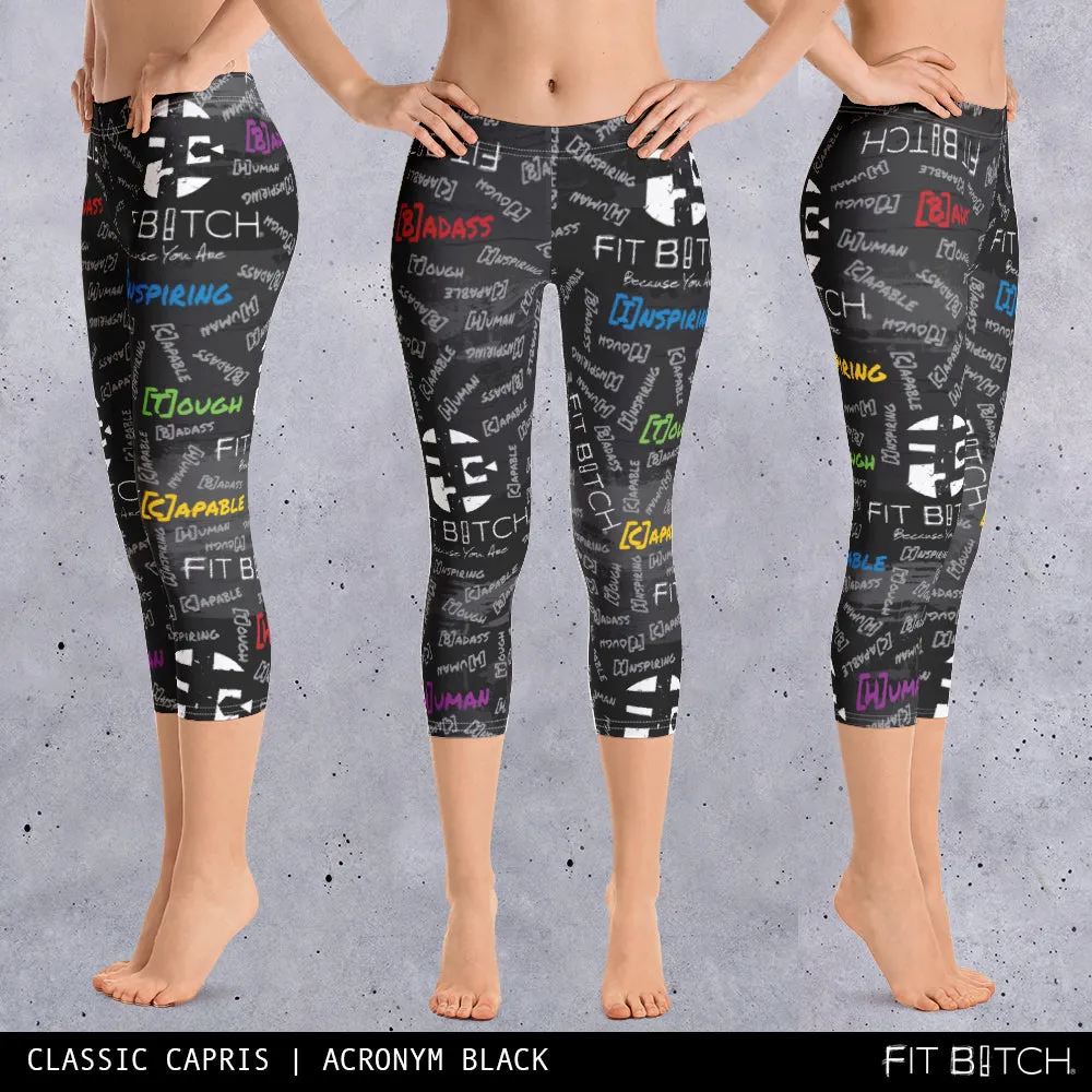 Fit Bitch - Capris - Graffiti