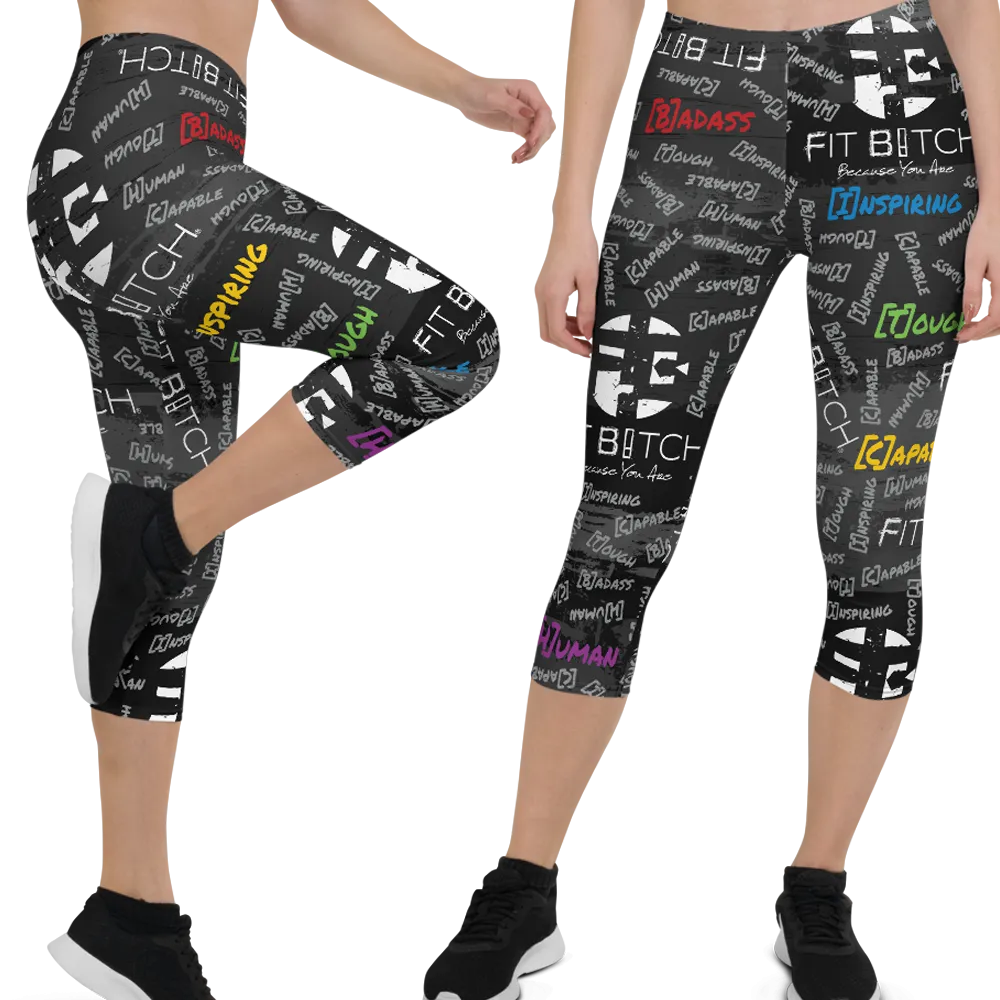 Fit Bitch - Capris - Graffiti