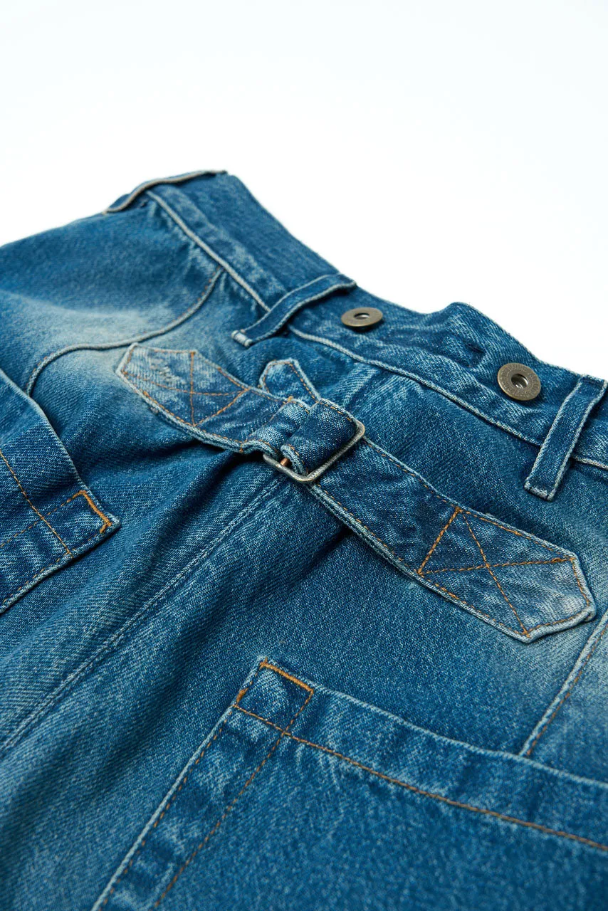 Fleurs de Bagne Cargo Selvedge Denim Jeans Heavy Used