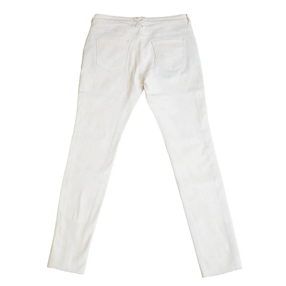 FLOATING SKULL DISTRESSED DENIM (LAVENDER DYE)