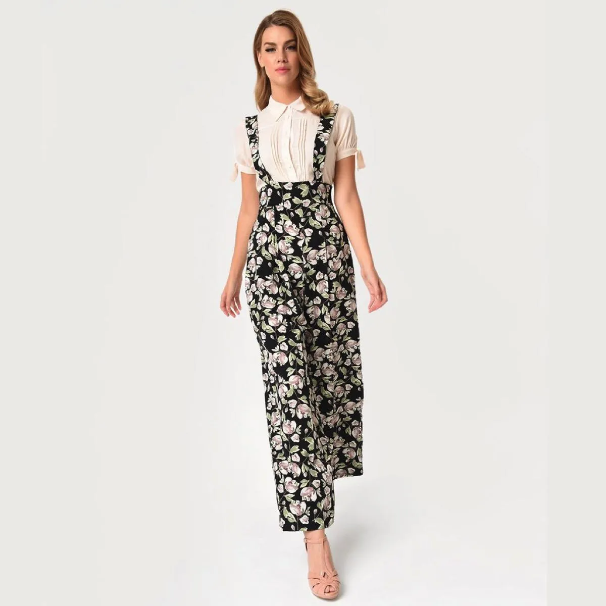 Floral High Waisted Suspenders