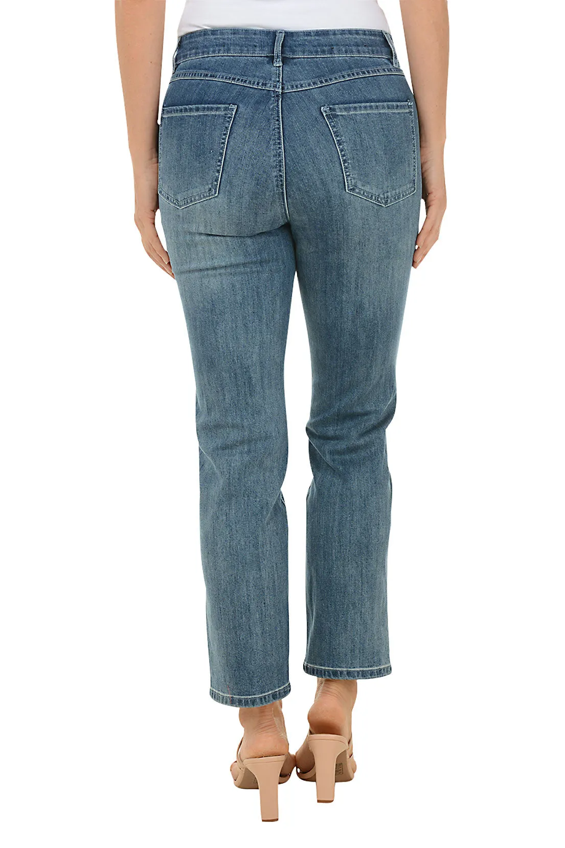 Floral Vine Denim Ankle Pant