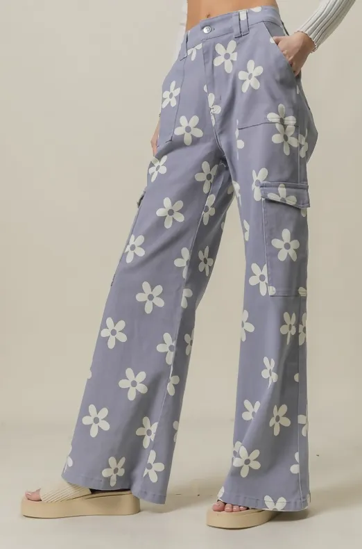FLOWER POWER CARGO PANTS