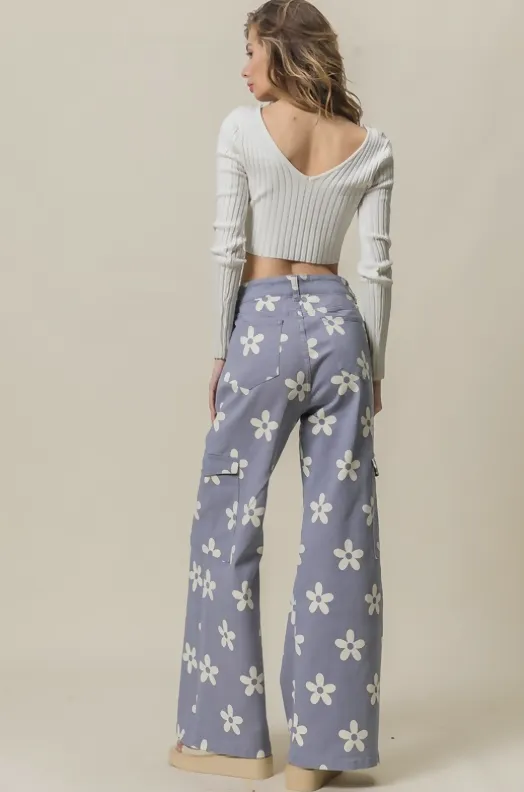 FLOWER POWER CARGO PANTS