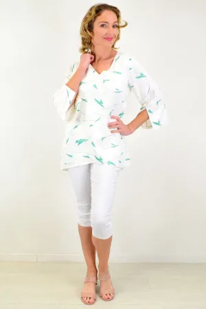 Fly Away Linen Cotton Tunic Top