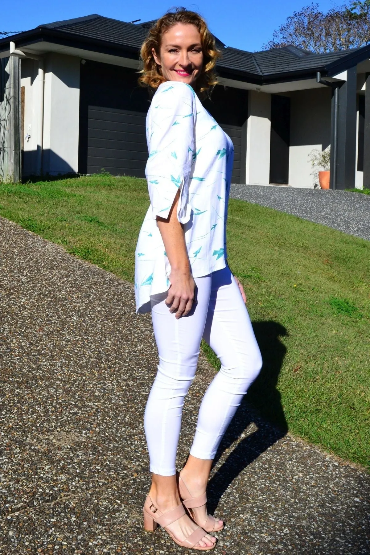 Fly Away Linen Cotton Tunic Top