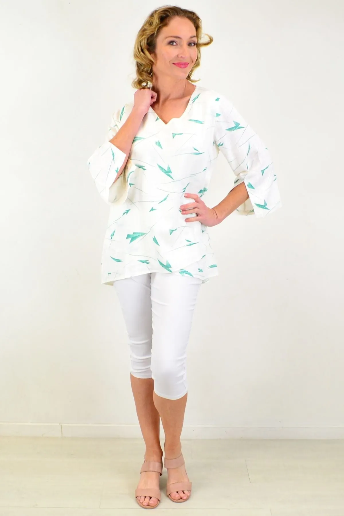 Fly Away Linen Cotton Tunic Top