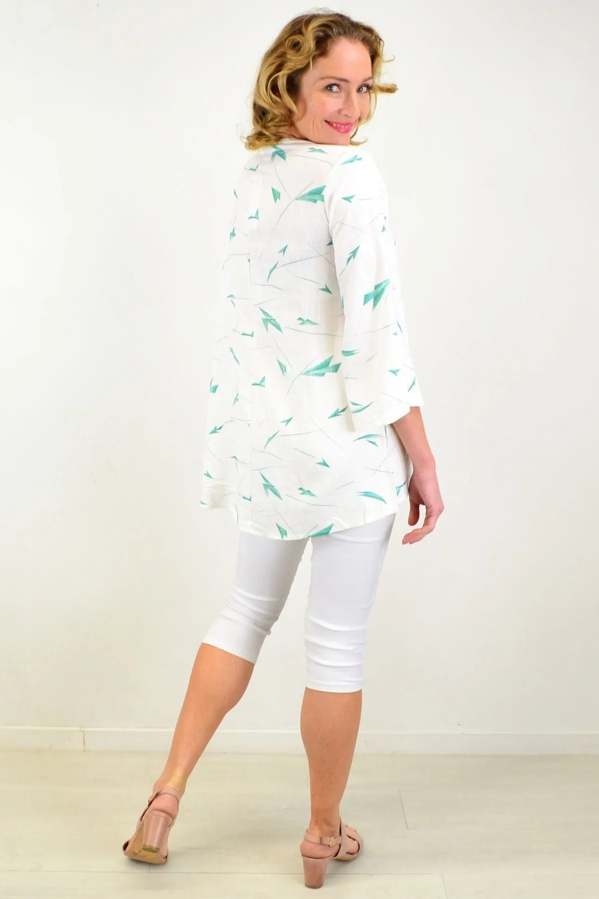 Fly Away Linen Cotton Tunic Top
