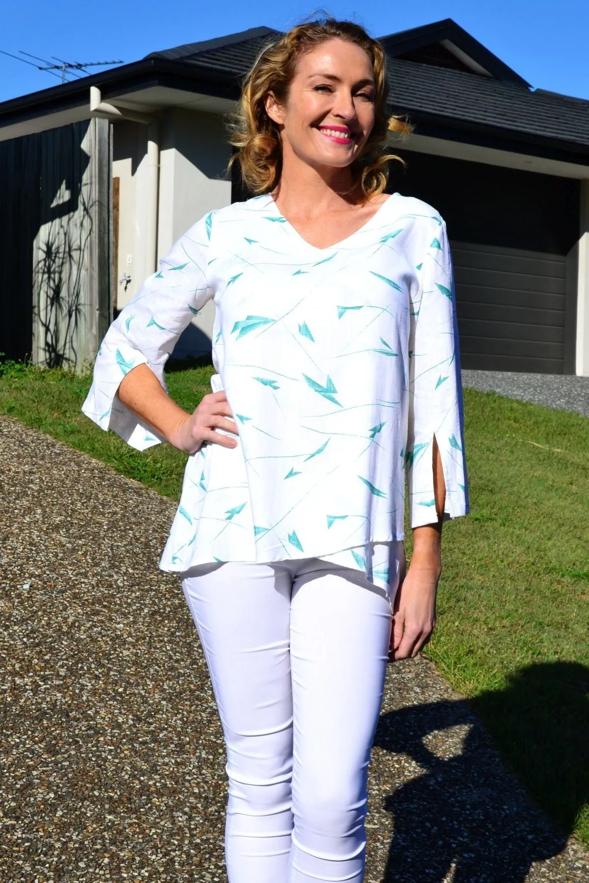Fly Away Linen Cotton Tunic Top