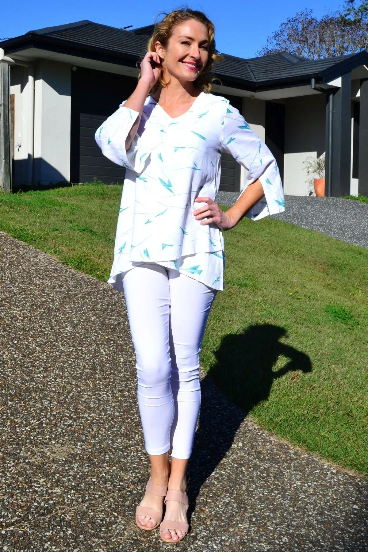 Fly Away Linen Cotton Tunic Top