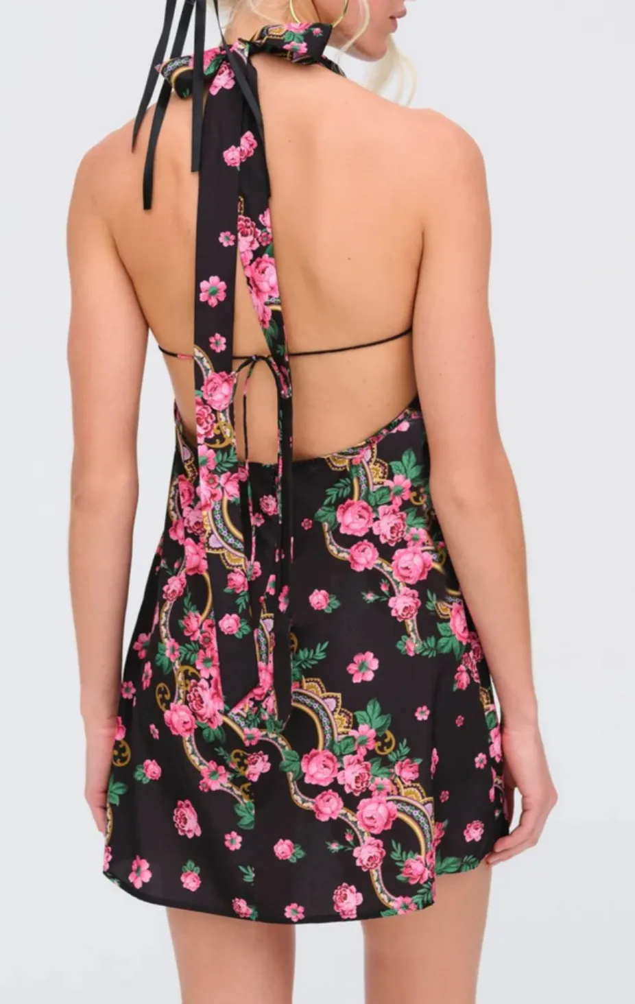 For Love & Lemons Justice halter mini dress
