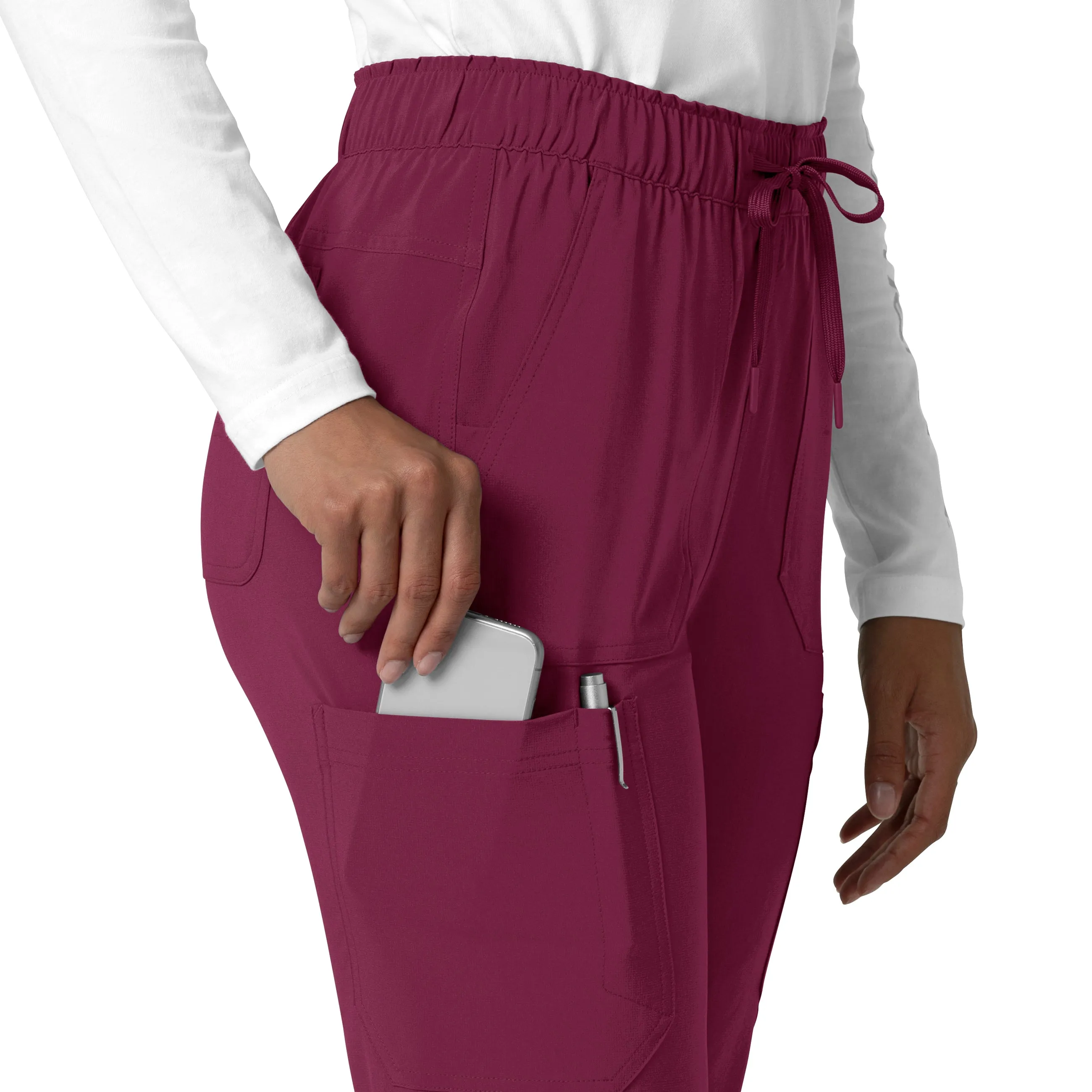 Force Cross-Flex C53210 Straight Leg Cargo Scrub Pants Wine