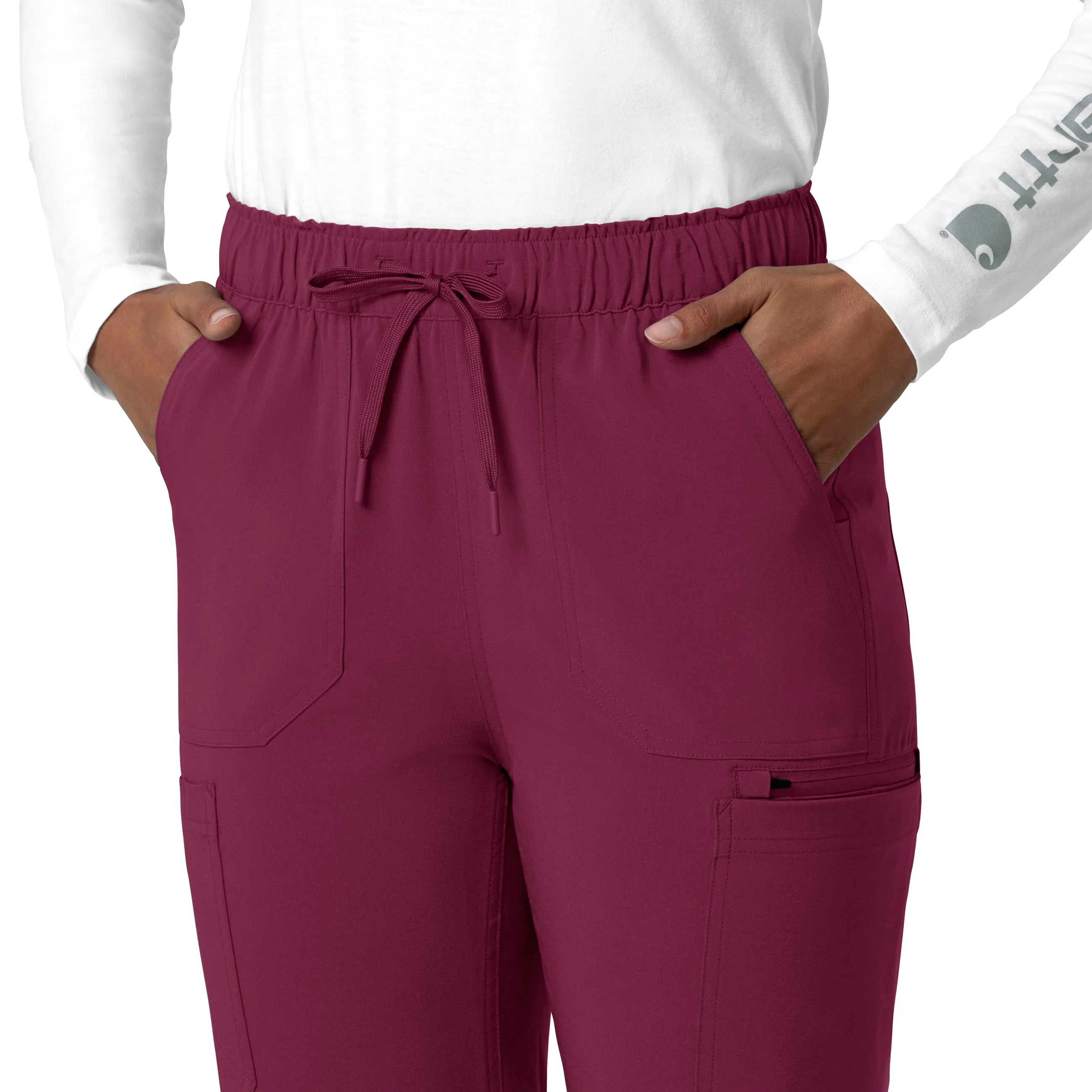 Force Cross-Flex C53210 Straight Leg Cargo Scrub Pants Wine