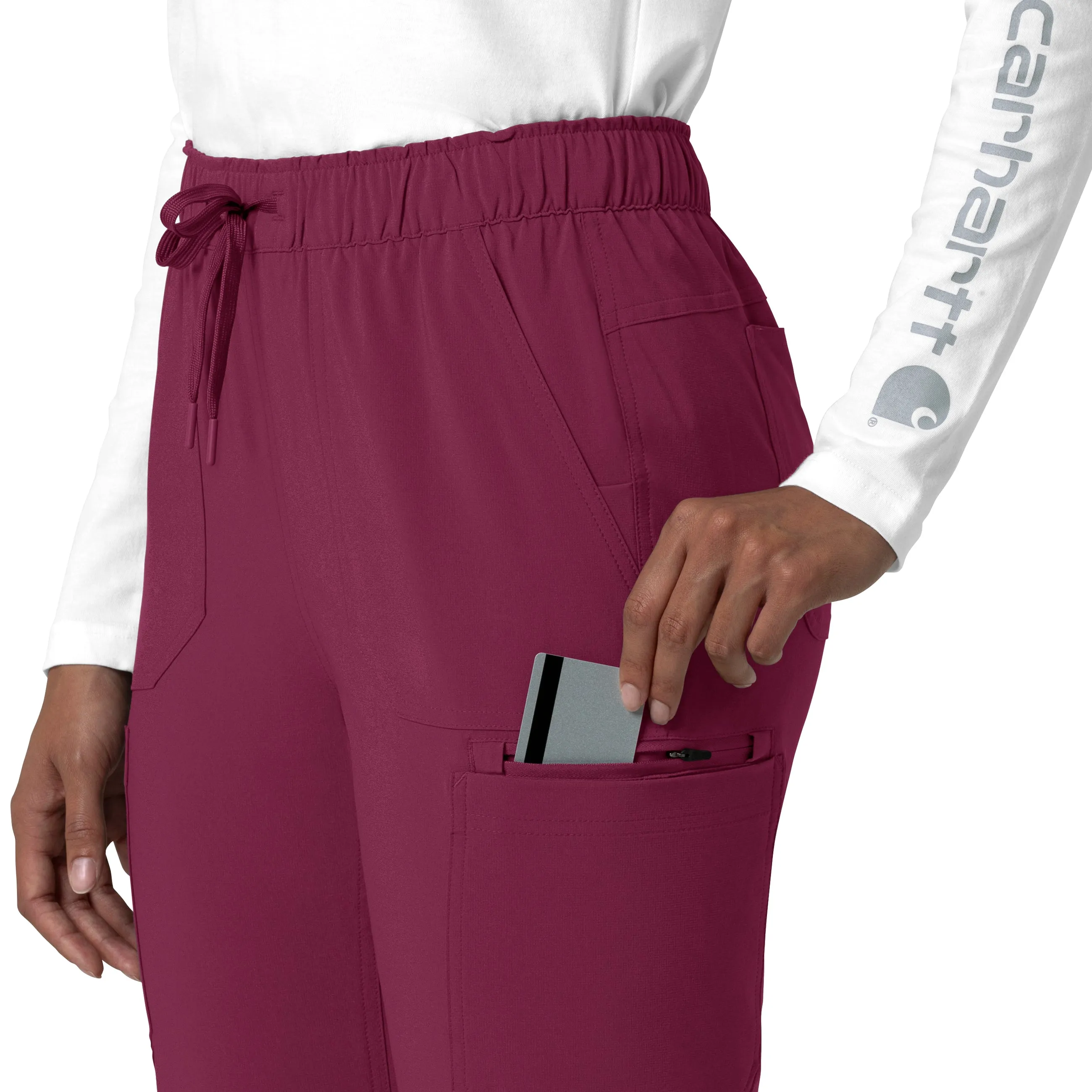 Force Cross-Flex C53210 Straight Leg Cargo Scrub Pants Wine