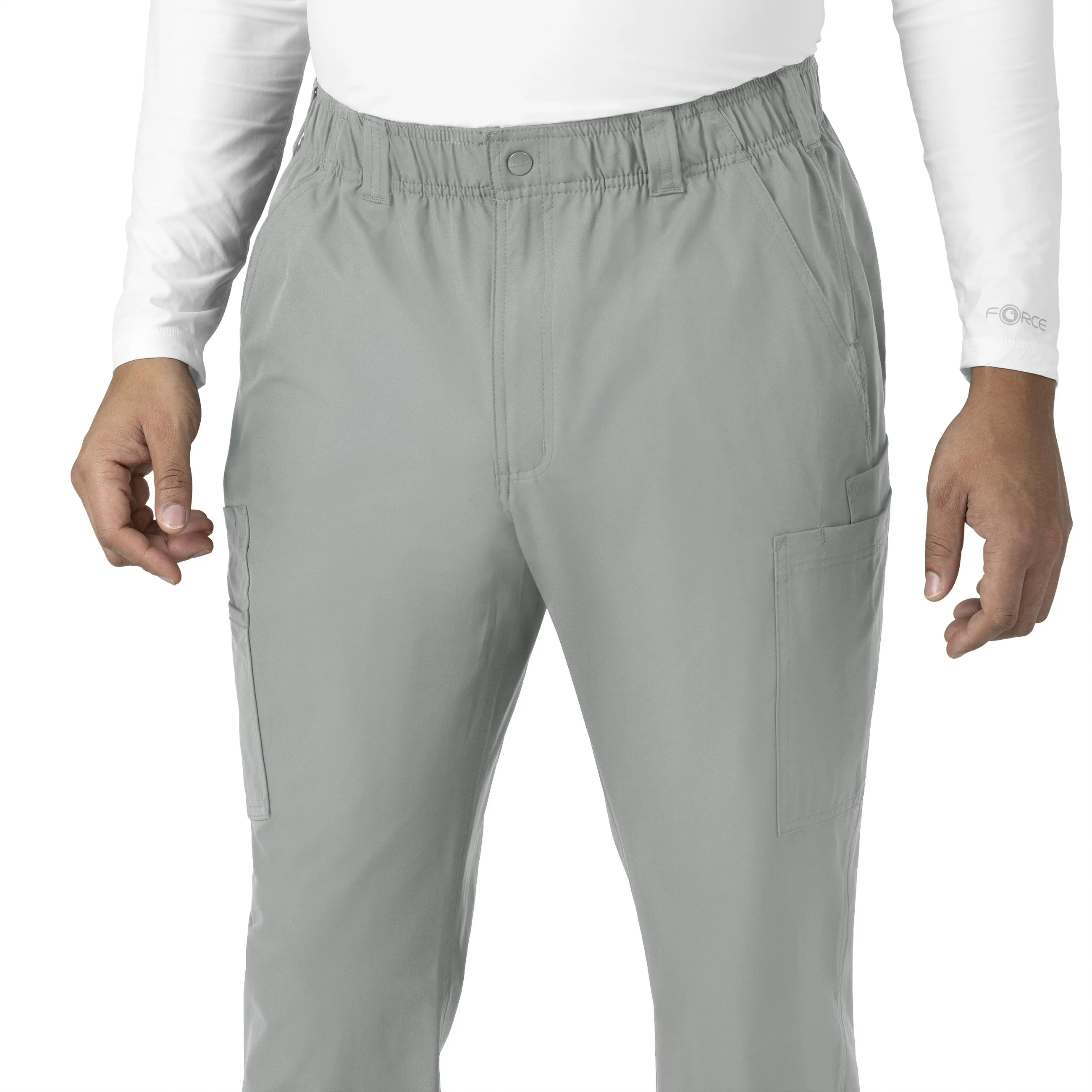 Force Essentials C56113 Men's Straight Leg Cargo Scrub Pants Grey