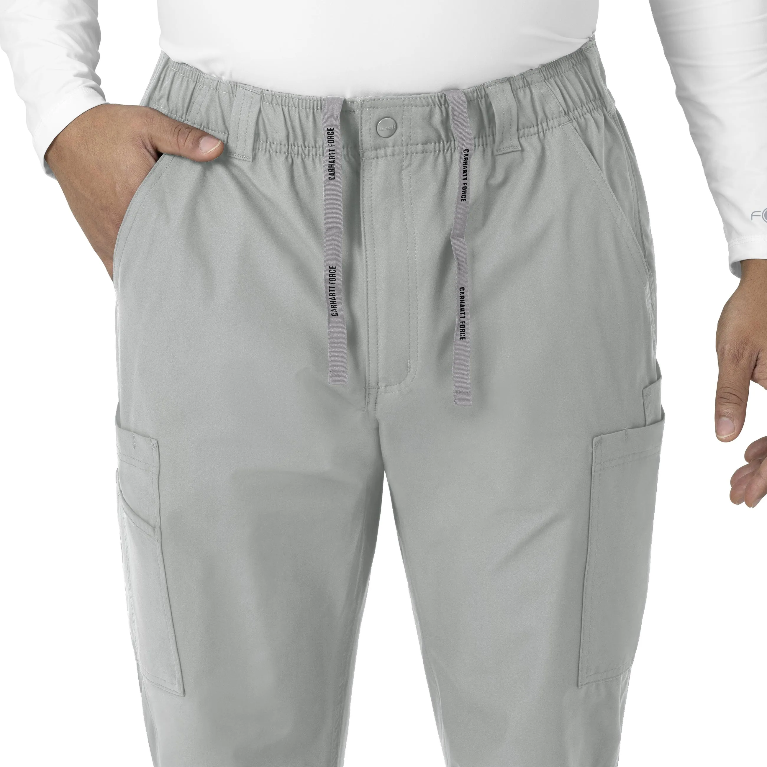 Force Essentials C56113 Men's Straight Leg Cargo Scrub Pants Grey