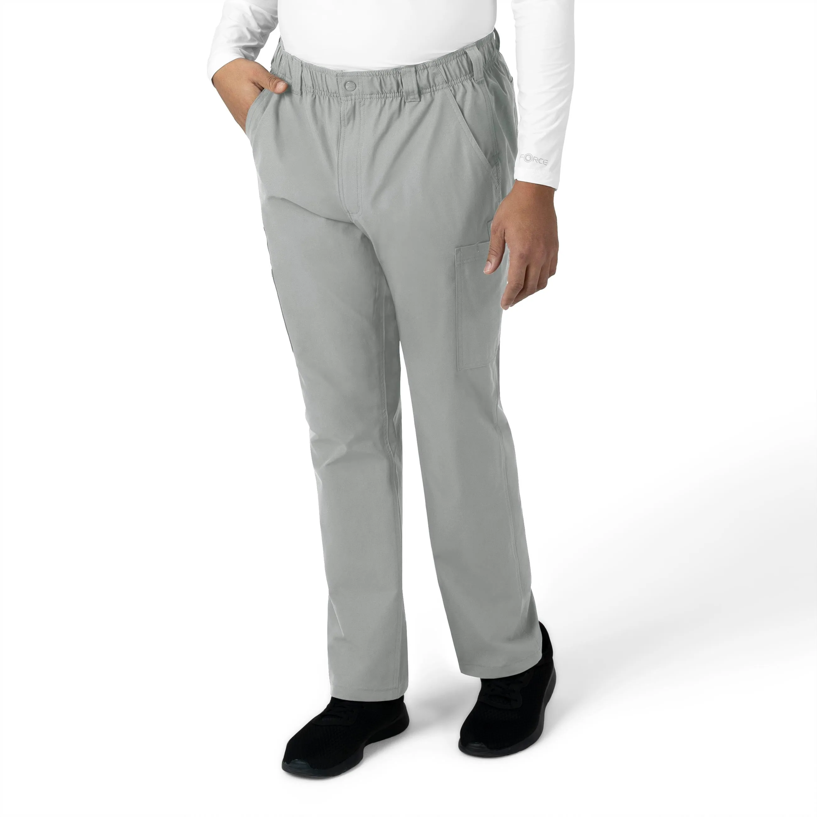 Force Essentials C56113 Men's Straight Leg Cargo Scrub Pants Grey