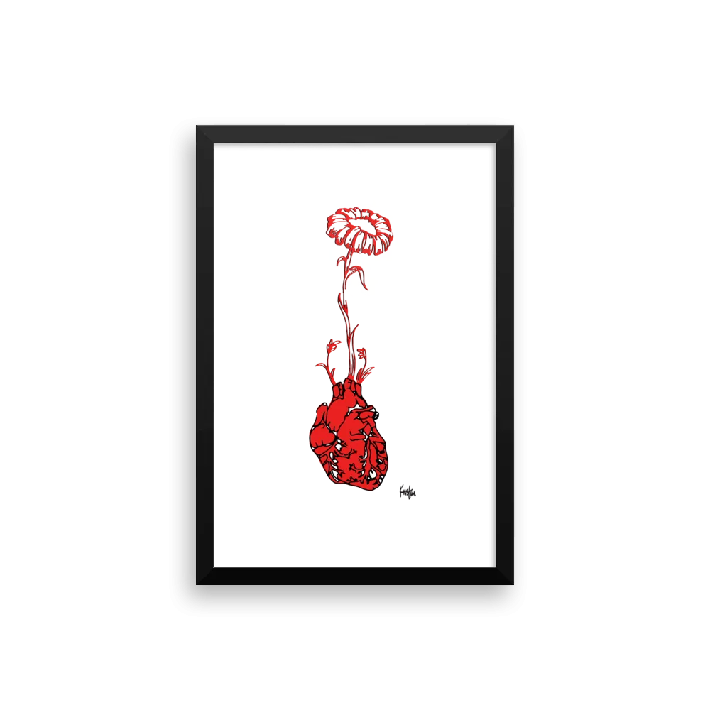 Framed Art Print : Love Grows