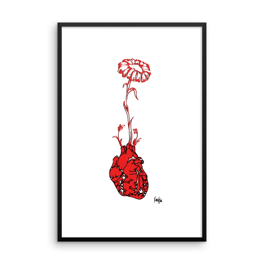 Framed Art Print : Love Grows
