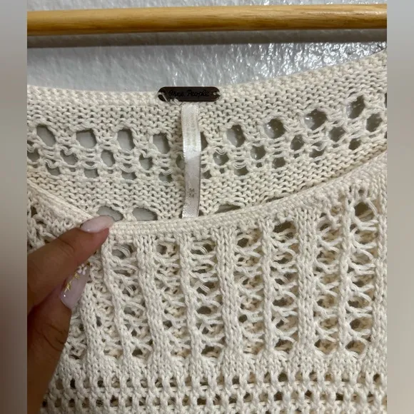 Free People Annabelle Crotchet Pullover Top