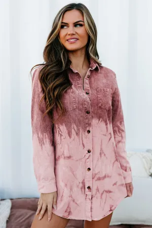 Free Thinker Ombre Corduroy Shirt (Mauve)