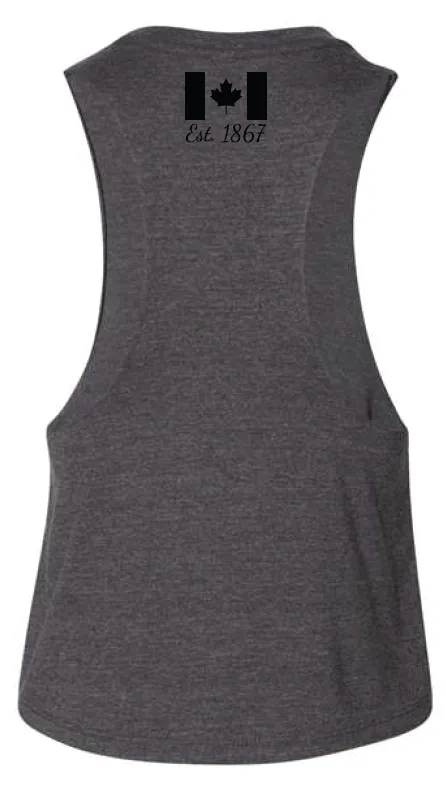 Freedom Paid in Full Elevate Crop Tank (Dark Heather Grey)