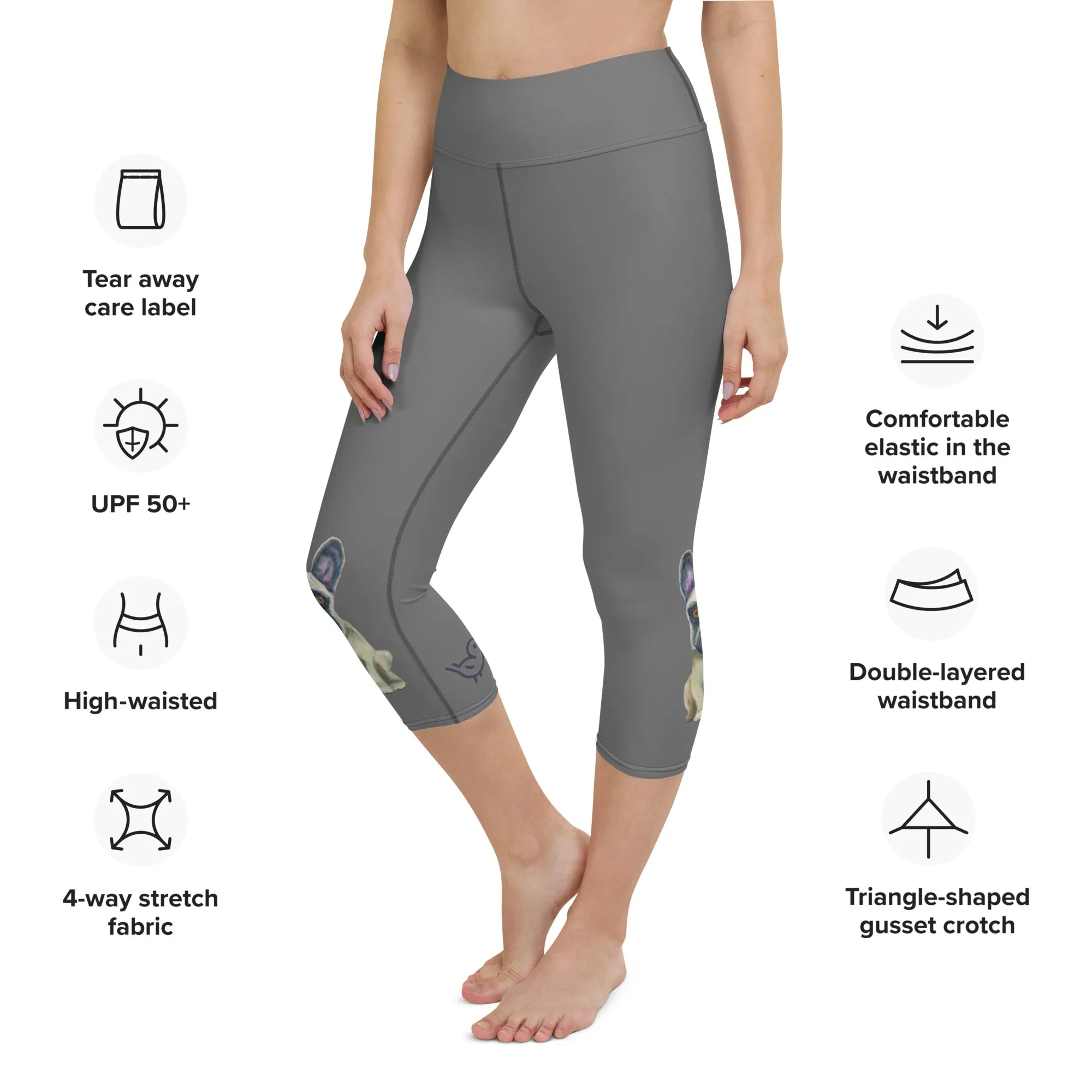 French Bulldog Yoga Capri Leggings