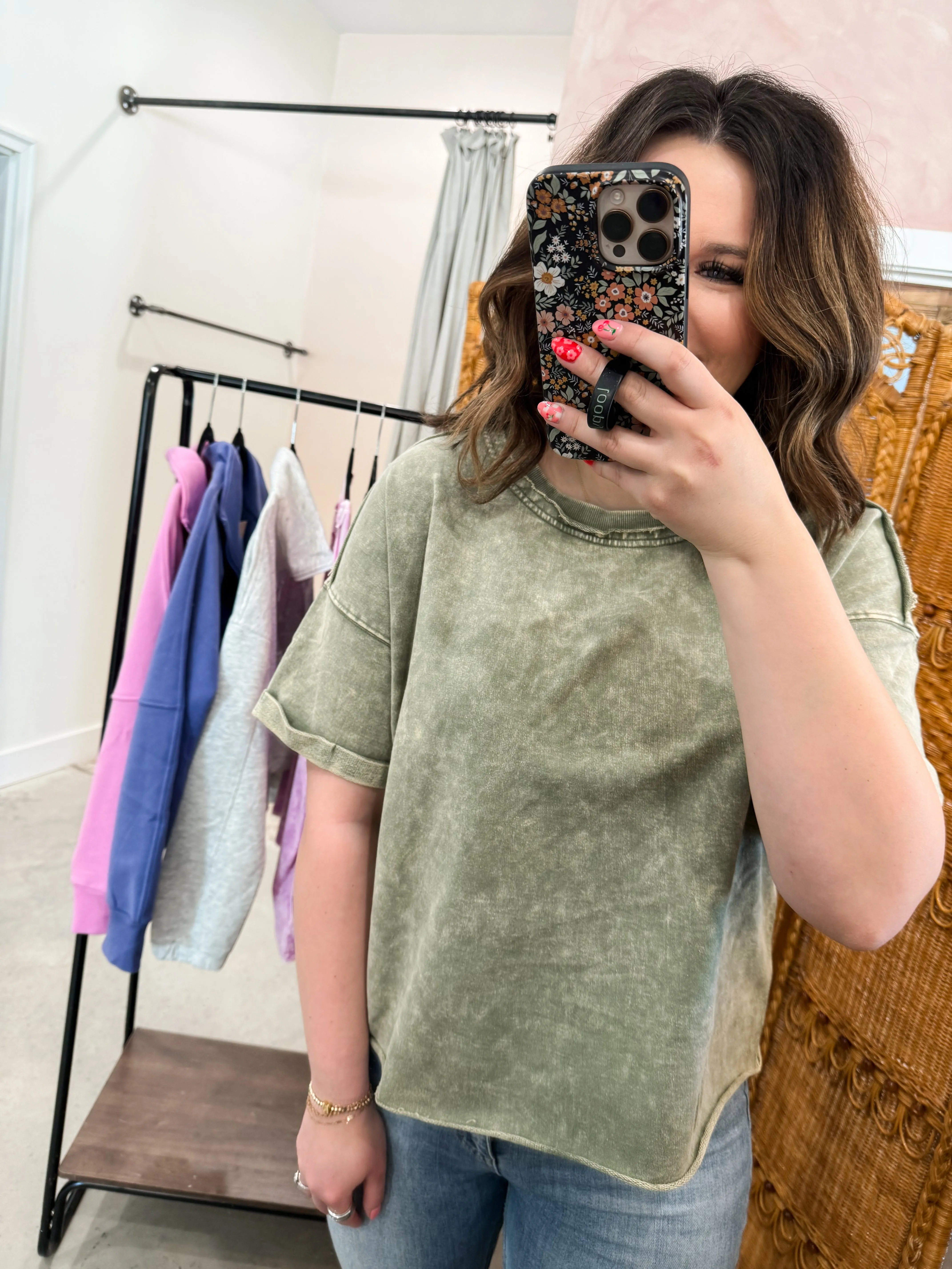 French Terry Acid Washed Tee