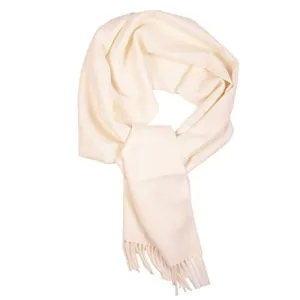 Fringed Alpaca Scarf Royal White