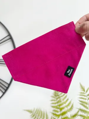 Fuchsia Corduroy Dog Bandana