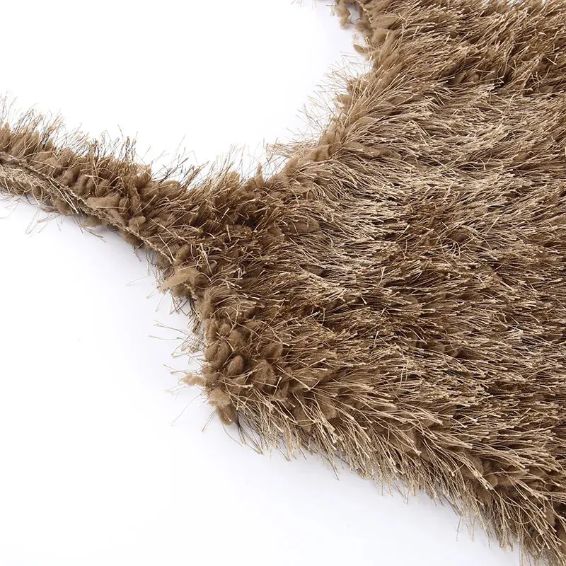 Fur Sexy Backless Mini Wrap Dress