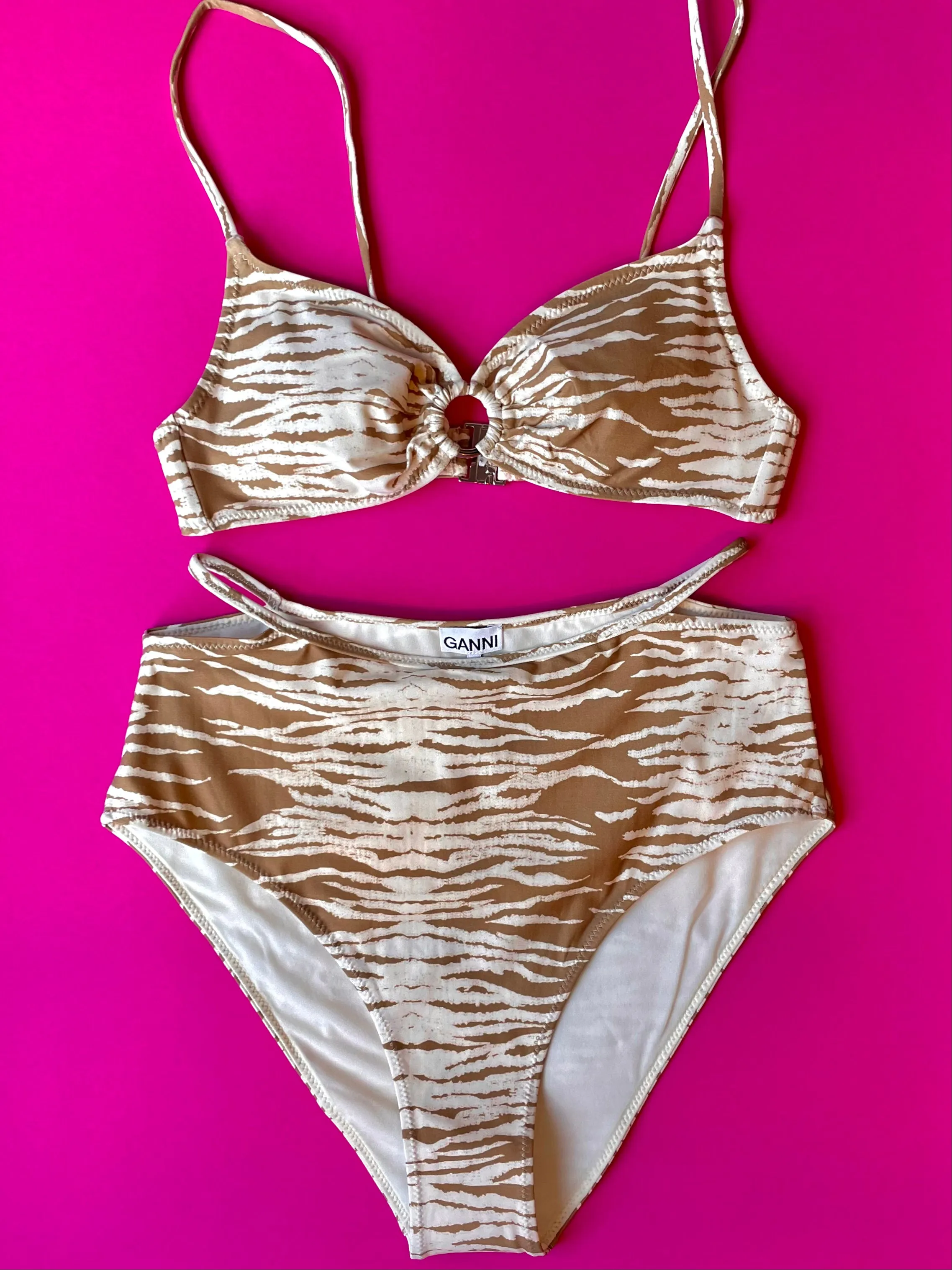 GANNI: Cutout High-Waisted Bikini Bottom - L, XL, Last Ones!