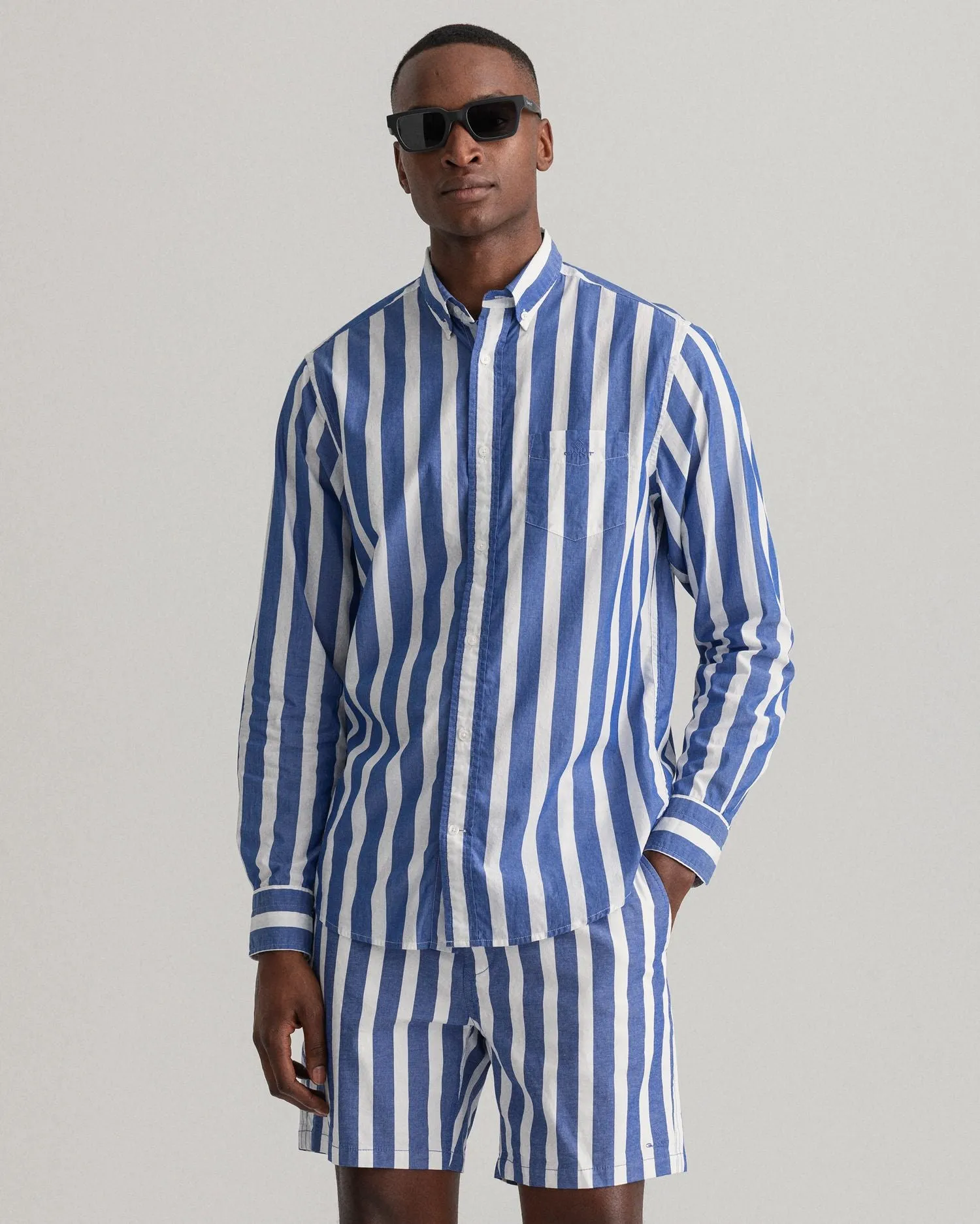 Gant Men's Regular Fit Wide Stripe Poplin Shirt - 2 Colours