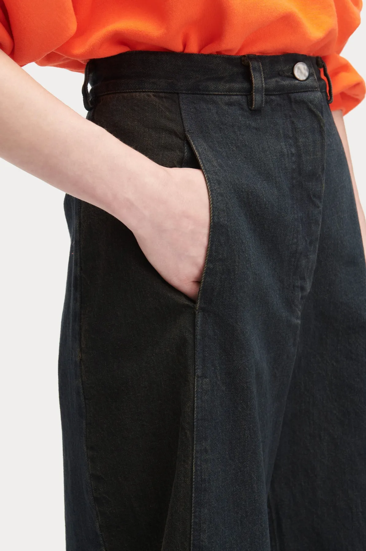Garra Pant in Brown Overdyed Mission Denim