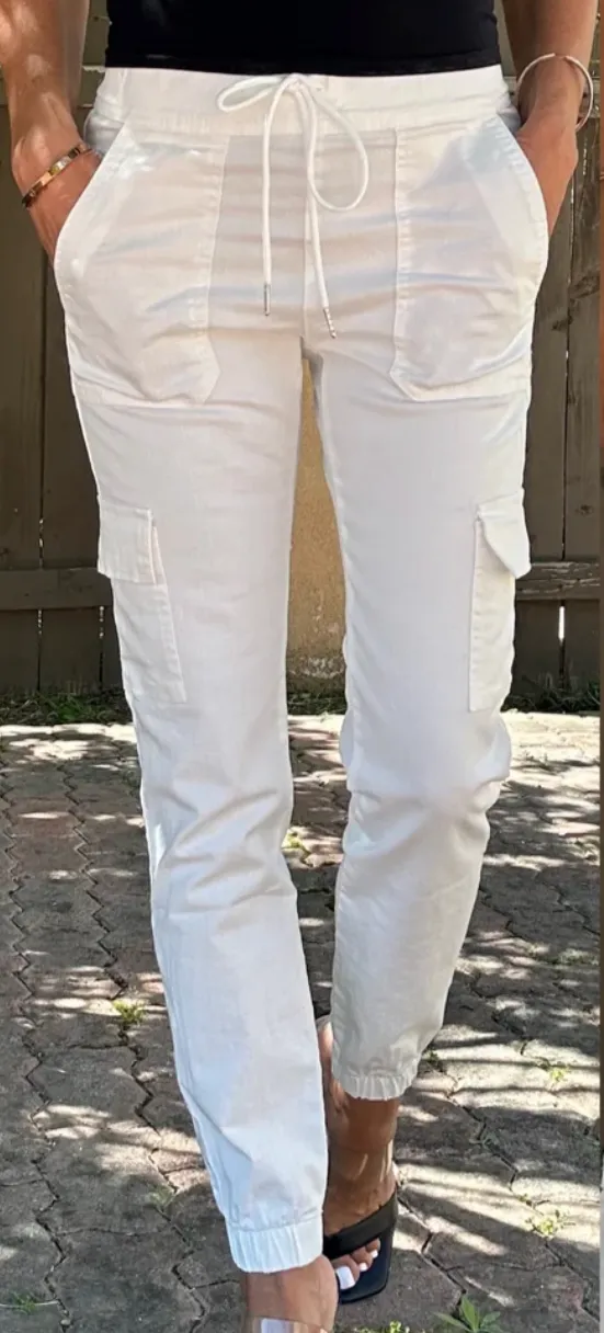 Gaya Cargo White Denim