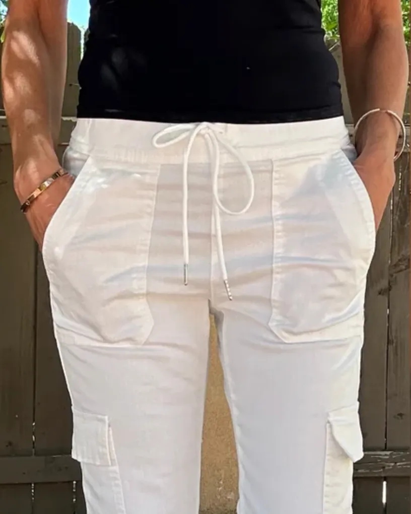Gaya Cargo White Denim